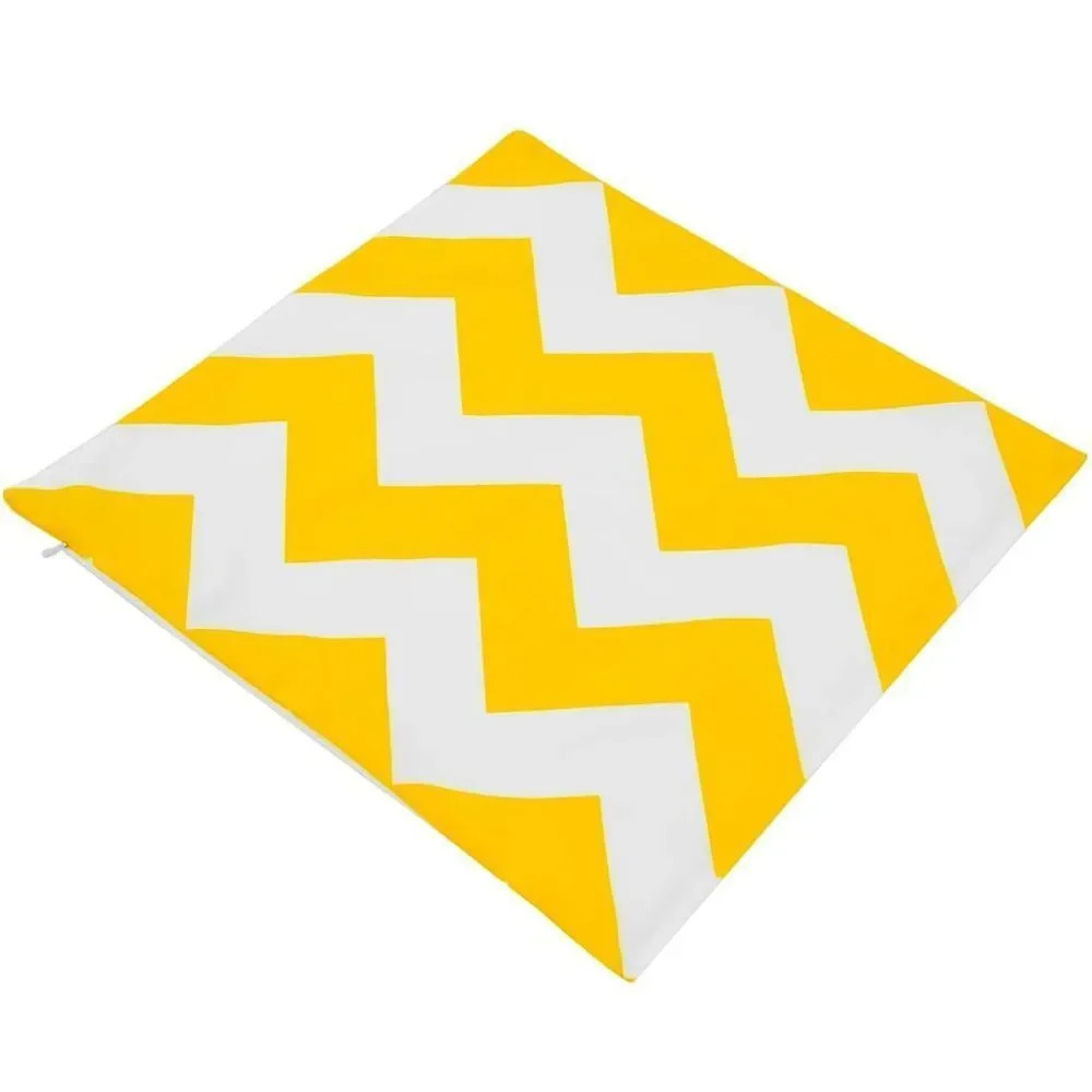 Yellow Chevron Abstract Throw Pillow Cover‎